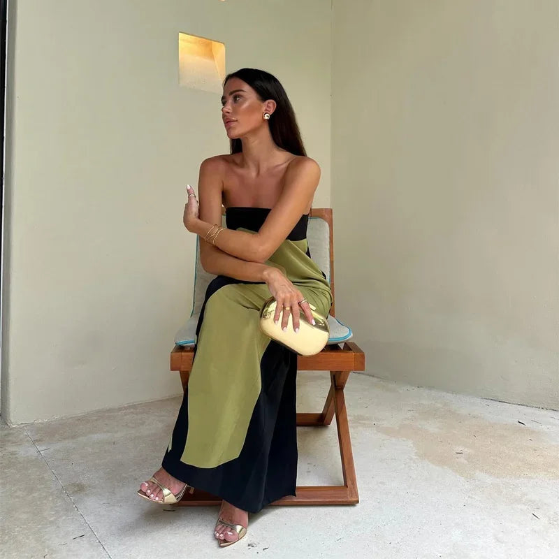 Maxi Strapless Dress Summer Chic